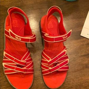 Women’s Teva sandals never worn.